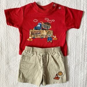 Vintage Construction Outfit 6-9 Months